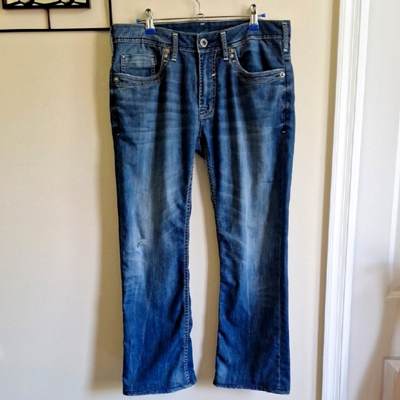 Buffalo David Bitton Men's Bootcut Jeans - Blue - Picture 1 of 10